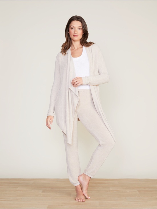 Barefoot Dreams Sweaters - Barefoot Dreams CozyChic Lite Island Wrap Drape Front Cardigan Stone